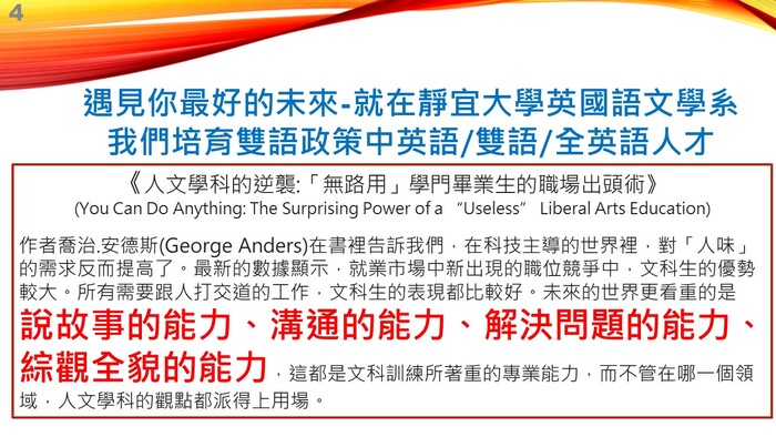 歡迎點閱4/23線上「大學甄試說明會」回放連結與簡報圖片