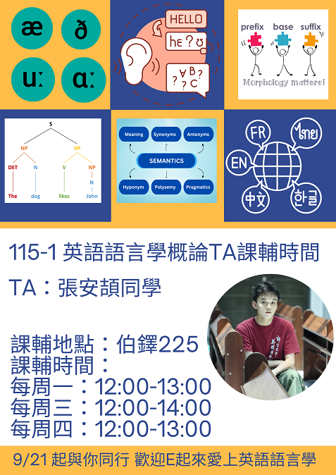 【活動】1151英文系TA課輔公告圖片